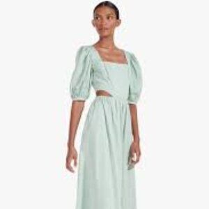 Staud Astro Maxi Dress Sage Green, Size 6